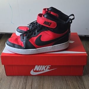 Nike Court Borough Mid 2 Red And Black Sneakers